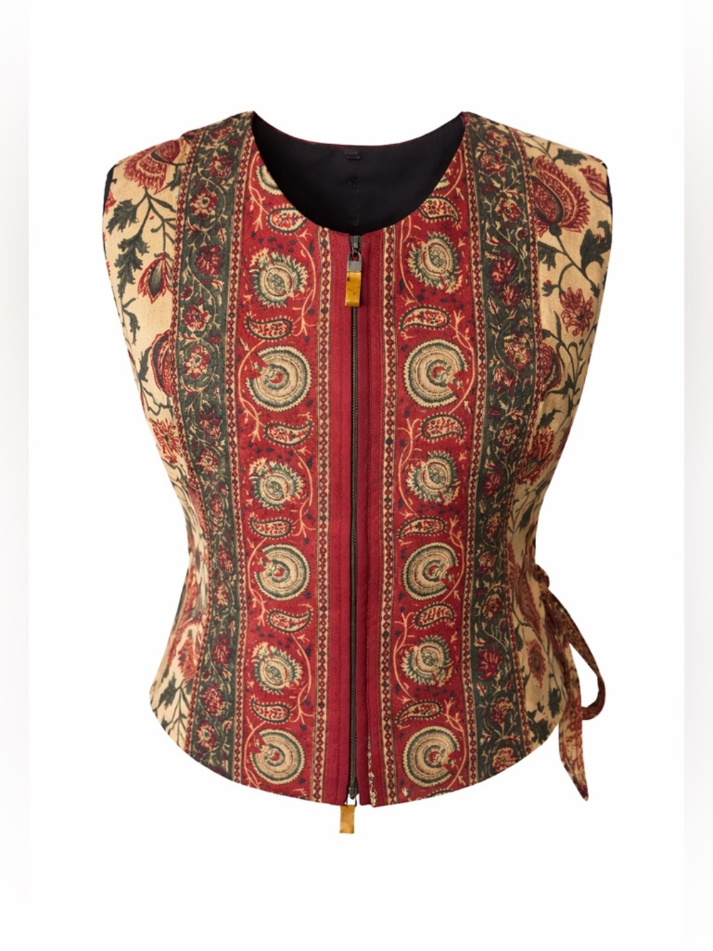 Vintage Sharon Young Tapestry Vest Boho 90s Paisley Cottagecore‎ Top-Small